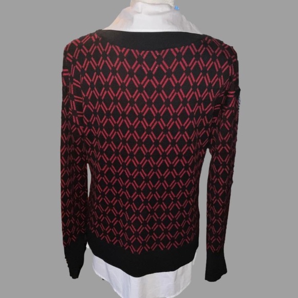 ANNE KLEIN- Sweater and Attached Blouse, NEW - Picture 2 of 3